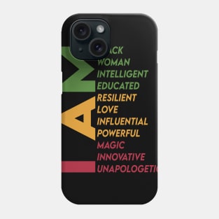 I Am Black Woman Female Power BLM Phone Case