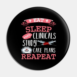 Nurse - Eat Sleep Nursing Repeat Pin