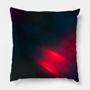 Light abstraction creating waves of different colors Pillow