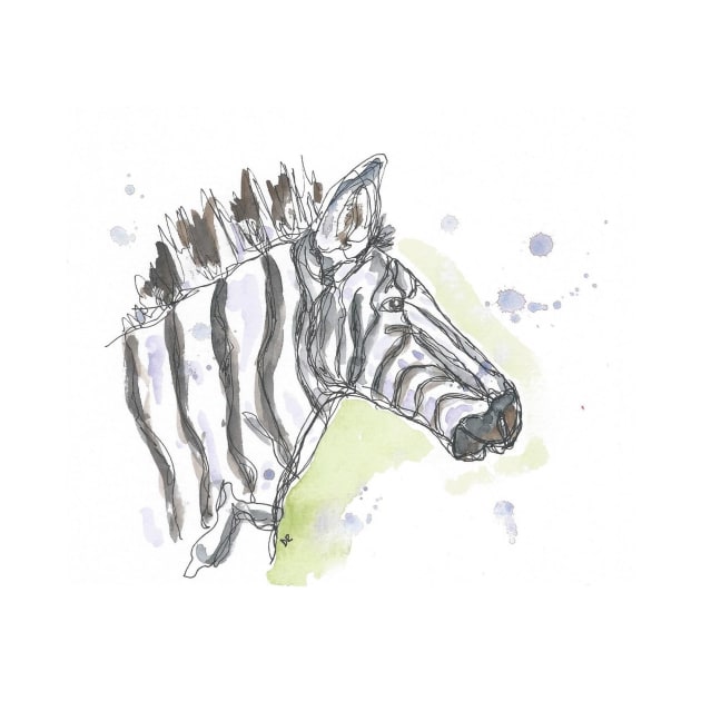 Zebra line drawing. by DebTheZeb