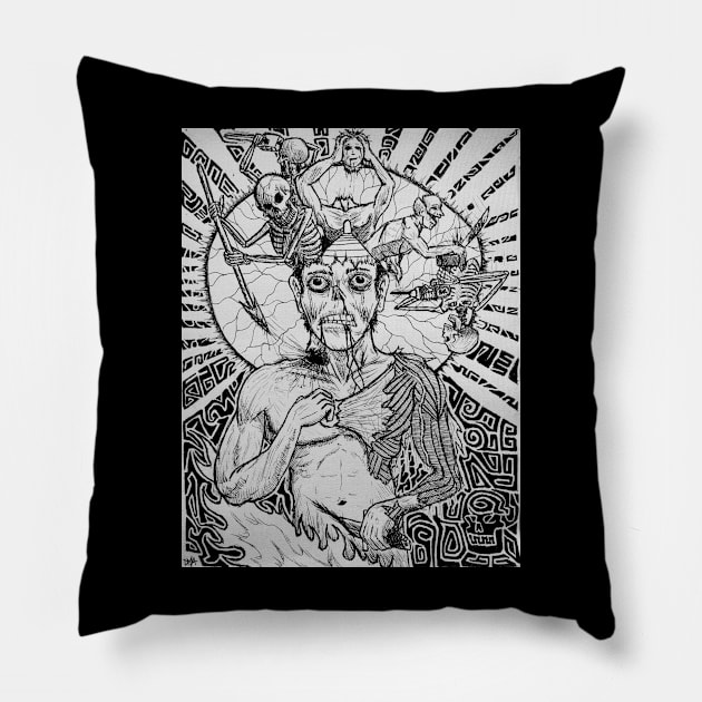 Intrusive Thoughts Full Pillow by DMArtwork