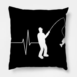 my heart beats for fishing Pillow