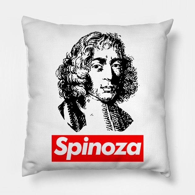 Baruch Spinoza Philosopher Swag Design Pillow by DankFutura