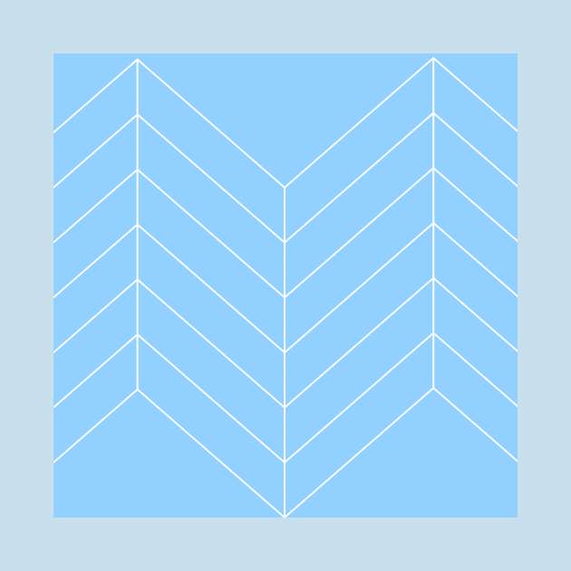 Geometric pattern lines sky blue by Kirovair