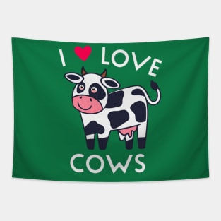 I LOVE COWS Tapestry