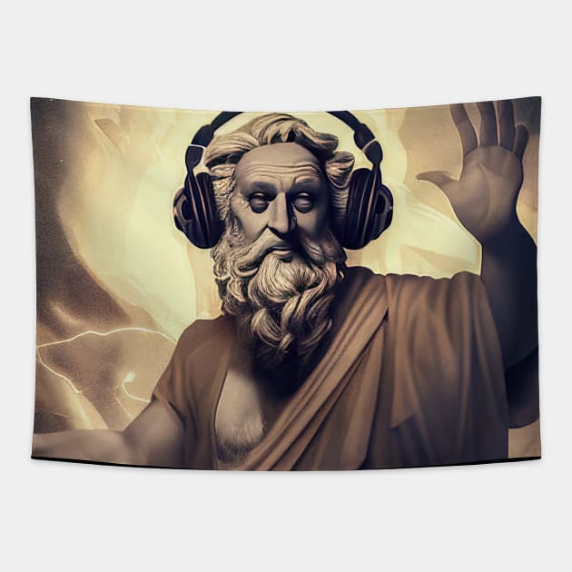 God is a DJ Series Tapestry by VISIONARTIST