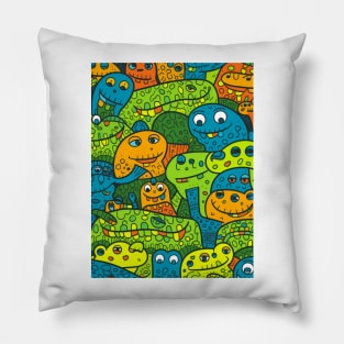 Weird funny creatures Pillow