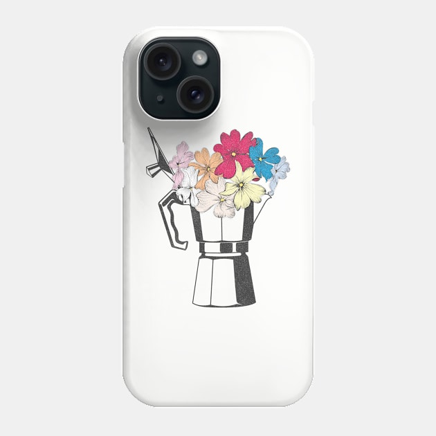 Mocca Flowers Phone Case by susanne.haewss@googlemail.com