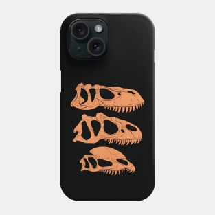 Torvosaurus Allosaurus Dilophosaurus fossil skulls Phone Case