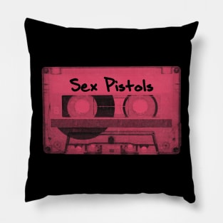 Sex Pistols Cassette Tape Vintage Pillow