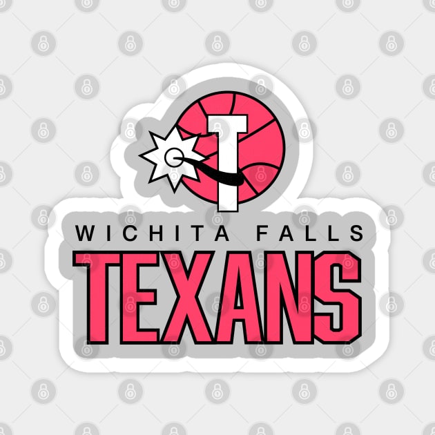 Defunct Wichita Falls Texans Basketball 1988 Magnet by LocalZonly
