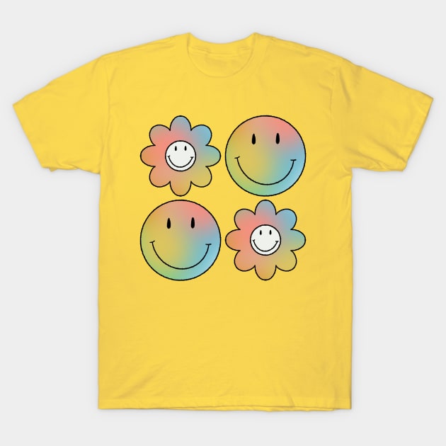 happiness happiness psychedelic flower smiling - Buy t-shirt designs