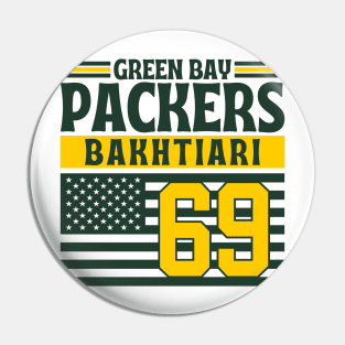 Green Bay Packers Bakhtiari 69 American Flag Football Pin