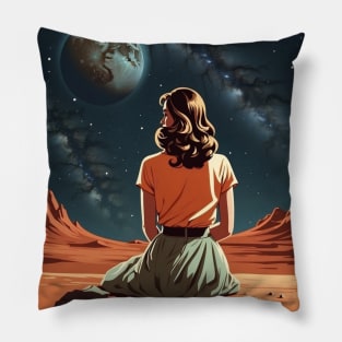 Quite Time On Mars Pillow