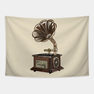 Turntable cartoon illustration Tapestry