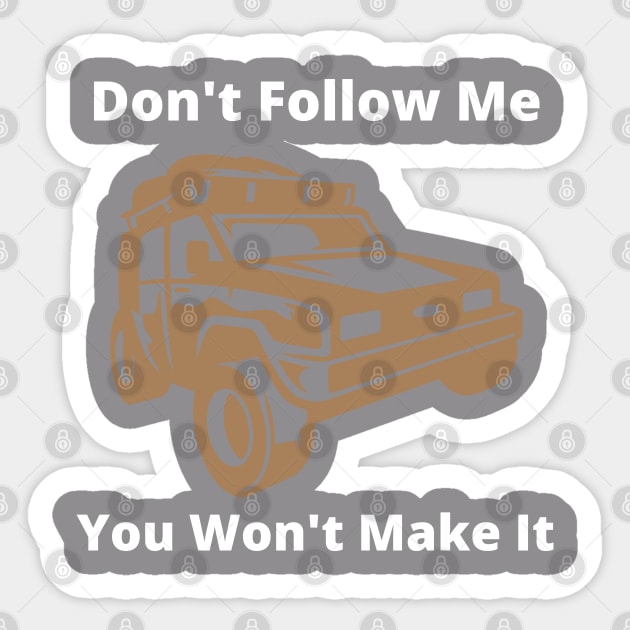 Aufkleber Offroad vehicle - don't follow