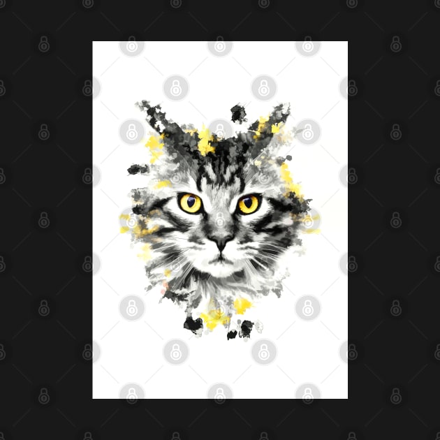 Cat with yellow eyes by Voodoo Production