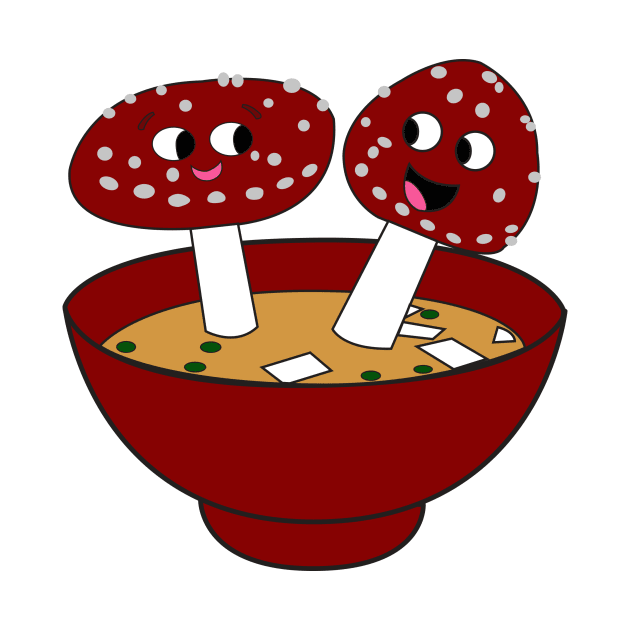 Miso Mushrooms by drawingnikki