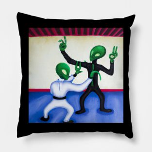 Kung Fu Aliens Pillow
