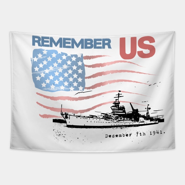 Rememeber Pearl Harbor Tapestry by FarStarDesigns