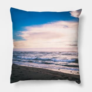 Cold Day at the Beach, New-Brunswick Canada V2 Pillow