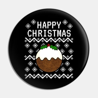 Xmas Pudding Ugly Christmas Pin