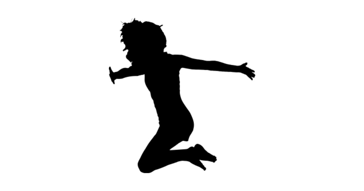 LIMITED EDITION. Exclusive Woman Jumping For Joy Silhouette - Woman ...