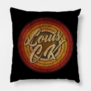 arjunthemaniac,circle retro faded Louis CK Pillow