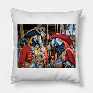 Macaw Parrots Pirate Ship Captains Pillow