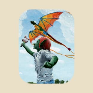 Goblin Kite Flying Monster Fantasy Image T-Shirt