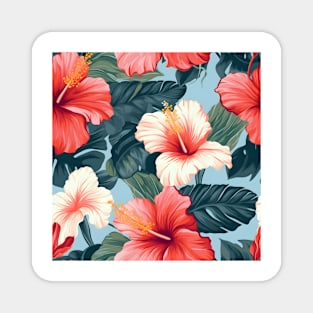 Hibiscus Flowers Pattern 18 Magnet