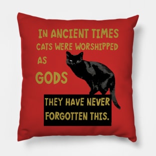 In Ancient Times Cats Were Worshipped As Gods Pillow