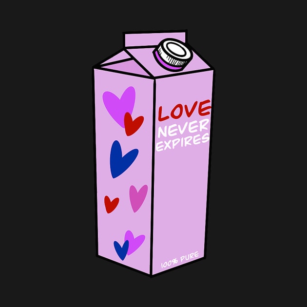 Love never expires Valentine’s Day milk carton by jadolomadolo