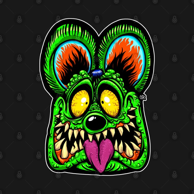 Rat Fink face fan art by CsrJara / Perronegro Clothing