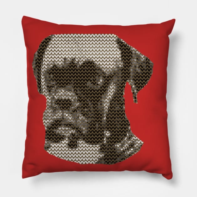 Boxer Dog Ugly Christmas Sweater Pillow by DoggyStyles