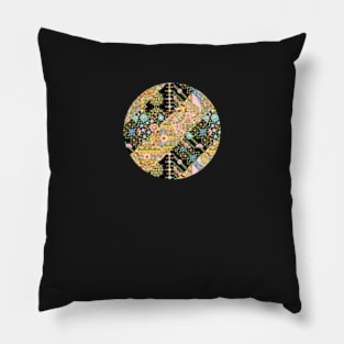 Crazy Quilt Boho Pillow