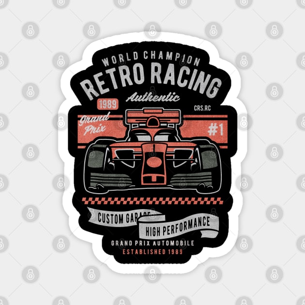 Retro Racing authentic Magnet by Tempe Gaul