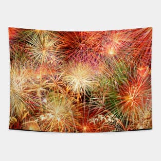 Fireworks light celebration pattern background Tapestry