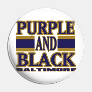 Baltimore LYFE Purple and Back Football Colors! Pin