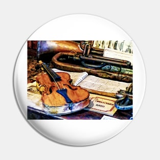 Music - Violin And Bugle Pin