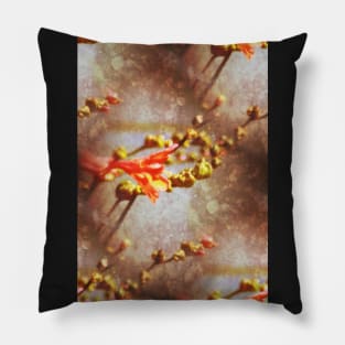 Crocosmia flowers by the Methodist church in Rainier pattern Pillow