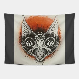 Bat Face Tapestry