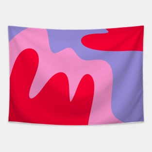 Abstract modern shapes pink, violet, red Tapestry