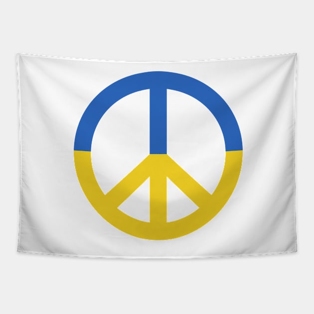 Ukraine Peace Sign Tapestry by Radradrad