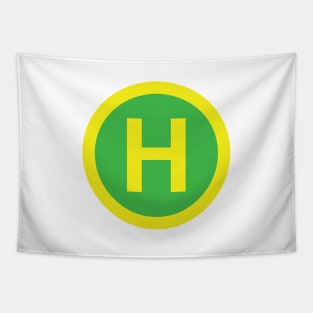 Helipad Sign Tapestry