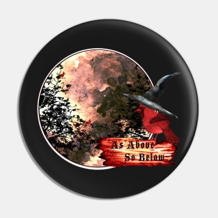 full Moon cardinal bird as above so below witches working Pin