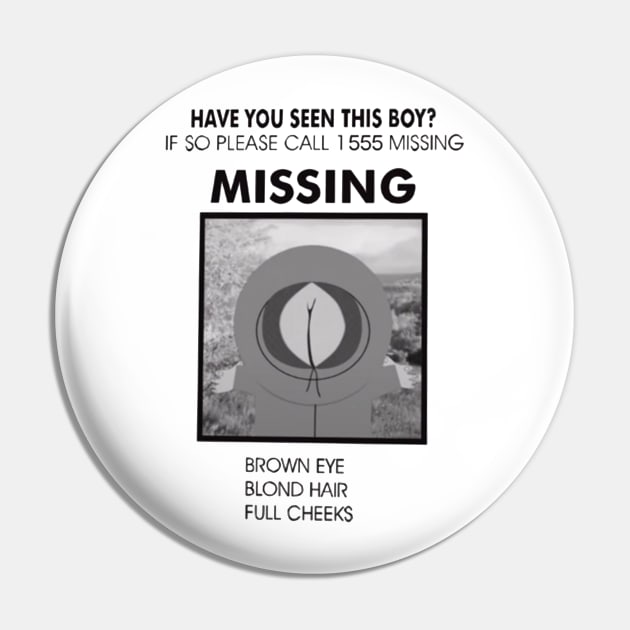 South Park - Have You Seen This Boy? Tommy Thompson - Kenny McCormick Pin by Xanderlee7