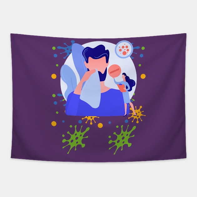 Seasonal flu Tapestry by Zobayer