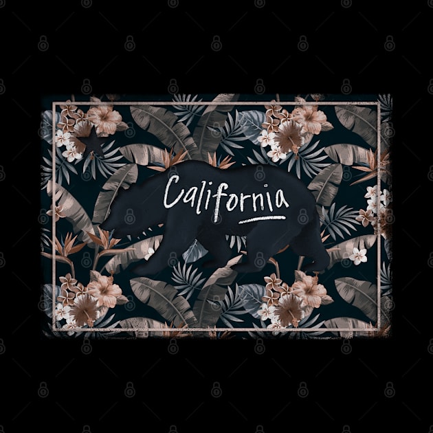 California bear floral by fathurdavega