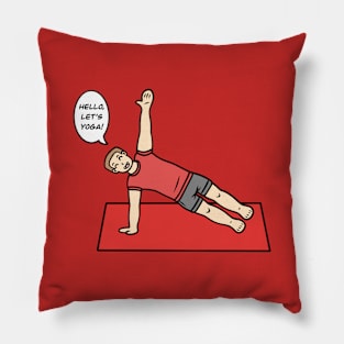 Funny yoga man Pillow